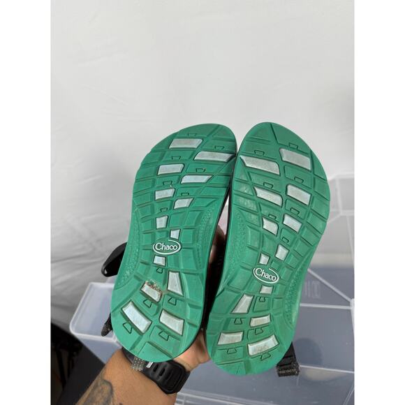 Chaco Z/1 Classic Sandals – Women’s Size 8 – Green Chevron Straps – Adjustable - Picture 4 of 5
